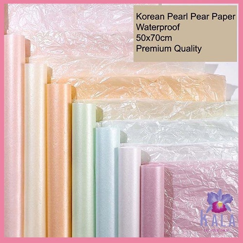 

Flower Wrapping Pearl Pear Paper Sydney Tissue Waterproof Korean Pear Kertas Bunga Buket Florsit Wrapping KB6255