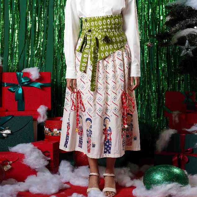 Batik ENOM - Rok Ivory - Rok Batik Modern - Senandung Series