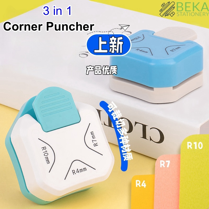 

Round Corner Cutter 3 in 1 Pemotong Sudut Corner Puncher Rounder Pemotong Ujung Kertas Plastik pembolong kertas