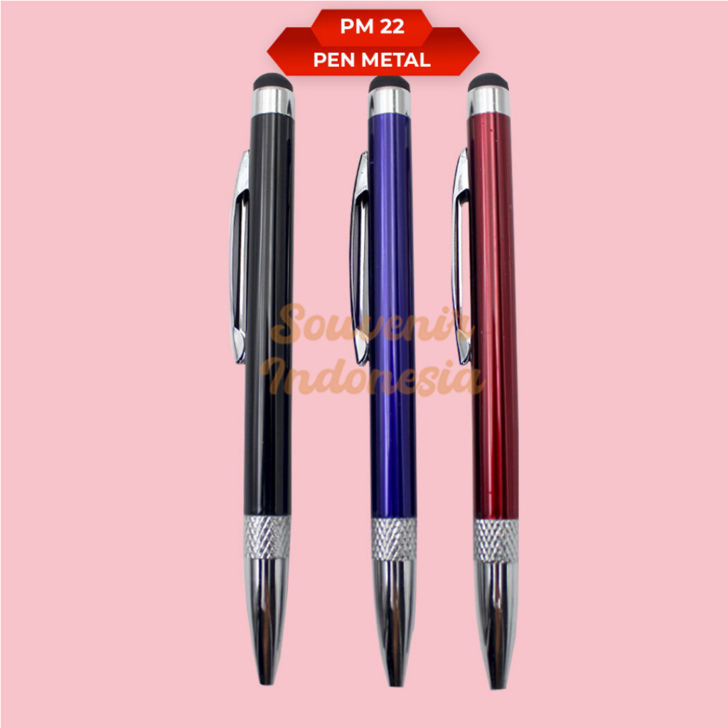 

Pen Metal Stylus Touch Screen Pulpen Stainless Bisa Custom Logo/Nama PM 22 S