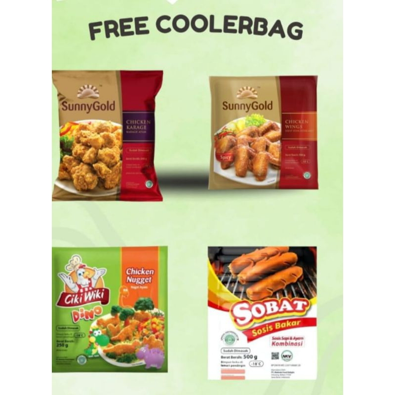 

paket sunny gold free coller bag