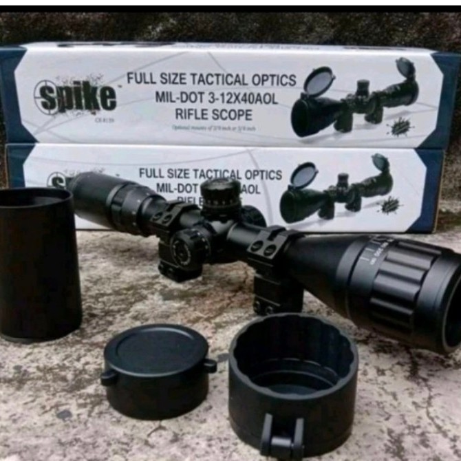 Telescope / Teleskop Spike 3-12x40 AOL 3 LAMPU ORIGINAL
