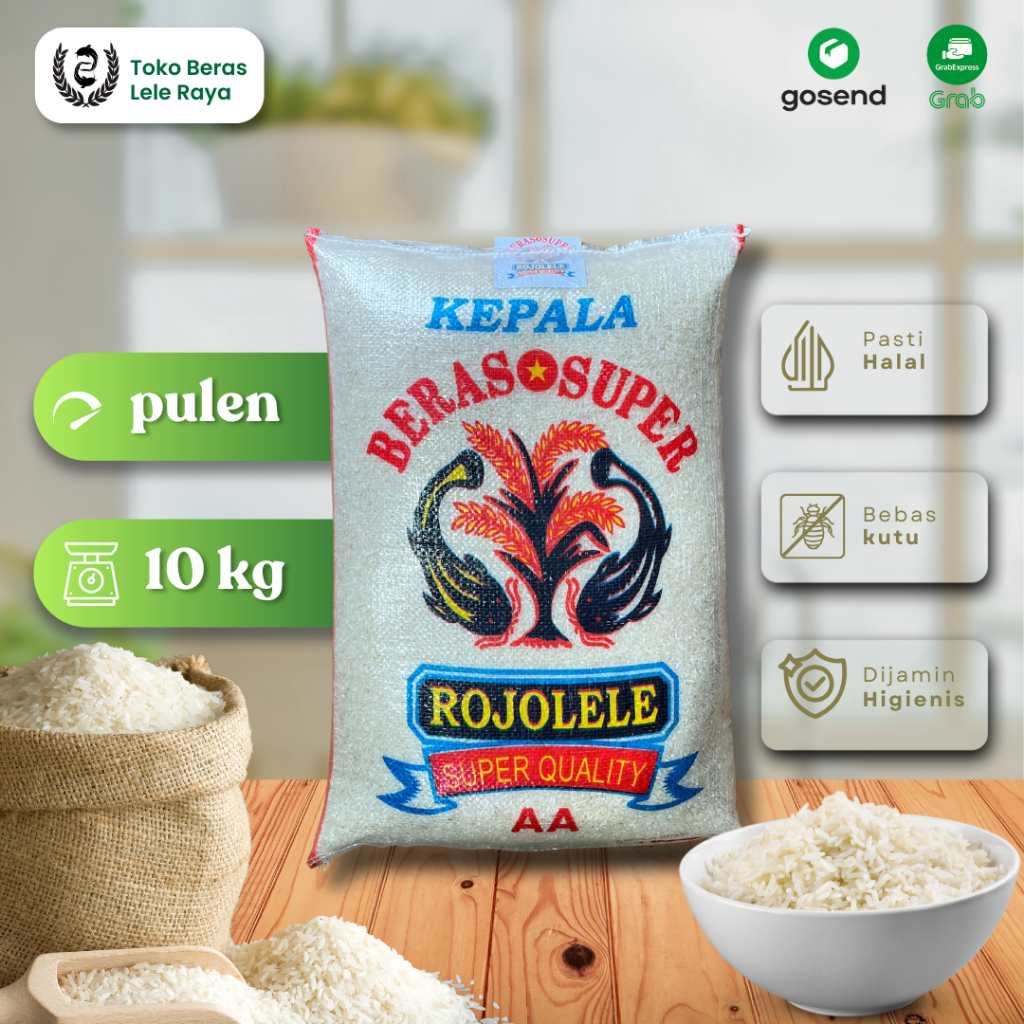 

Beras Rojolele 10KG - Pulen, Putih Bersih, Kualitas Premium