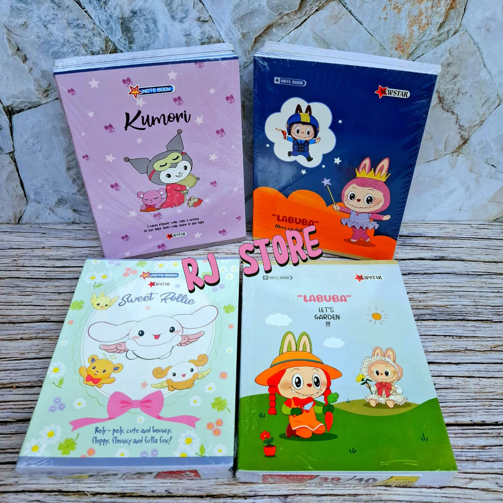 

1 PAK ISI 10 BUKU KUROMI BUKU TULIS NEWSTAR 38 LEMBAR KARAKTER LUCU KUROMI LABUBU