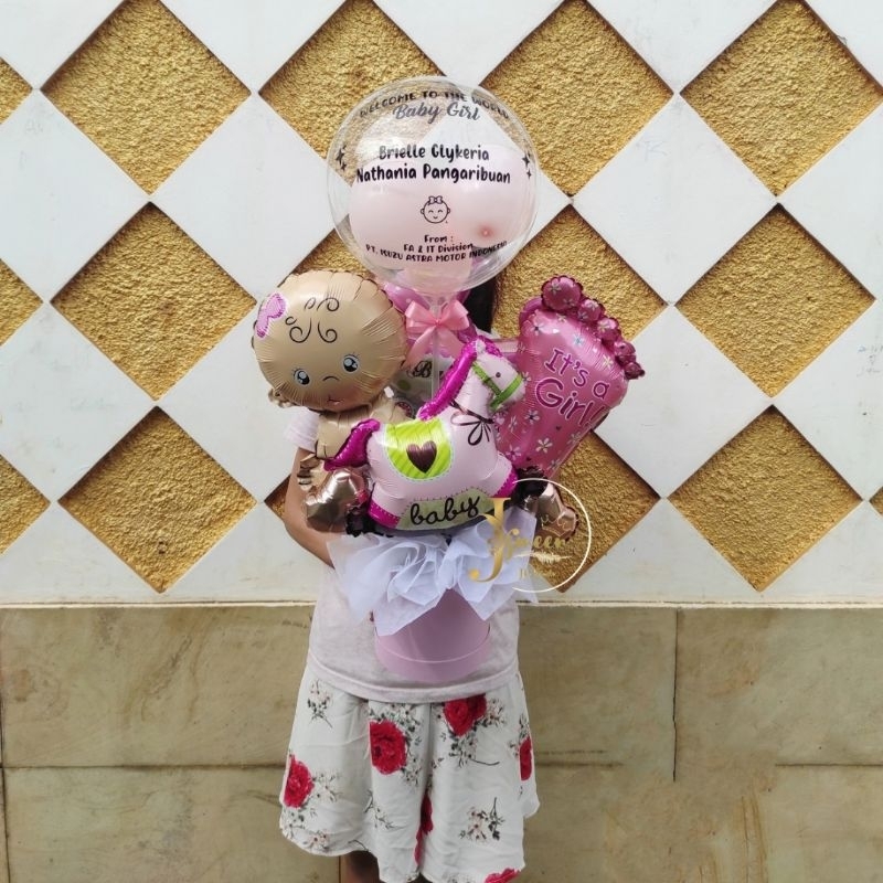 Buket Balon Baby Born - Bloom Bylon