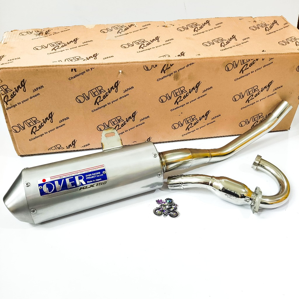 KNALPOT OVER RACING KLX 150 BF DTRACKER ORIGINAL JAPAN STAINLESS