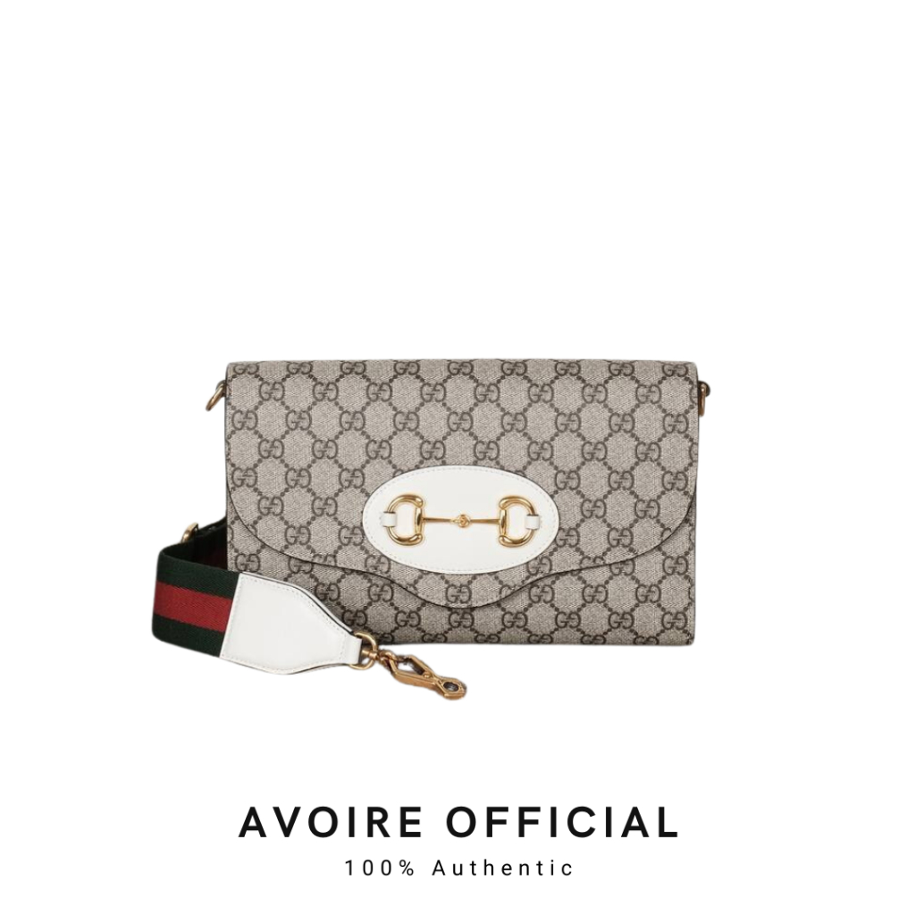 Horsebit 1955 Wallet On Chain  Beige Avorio