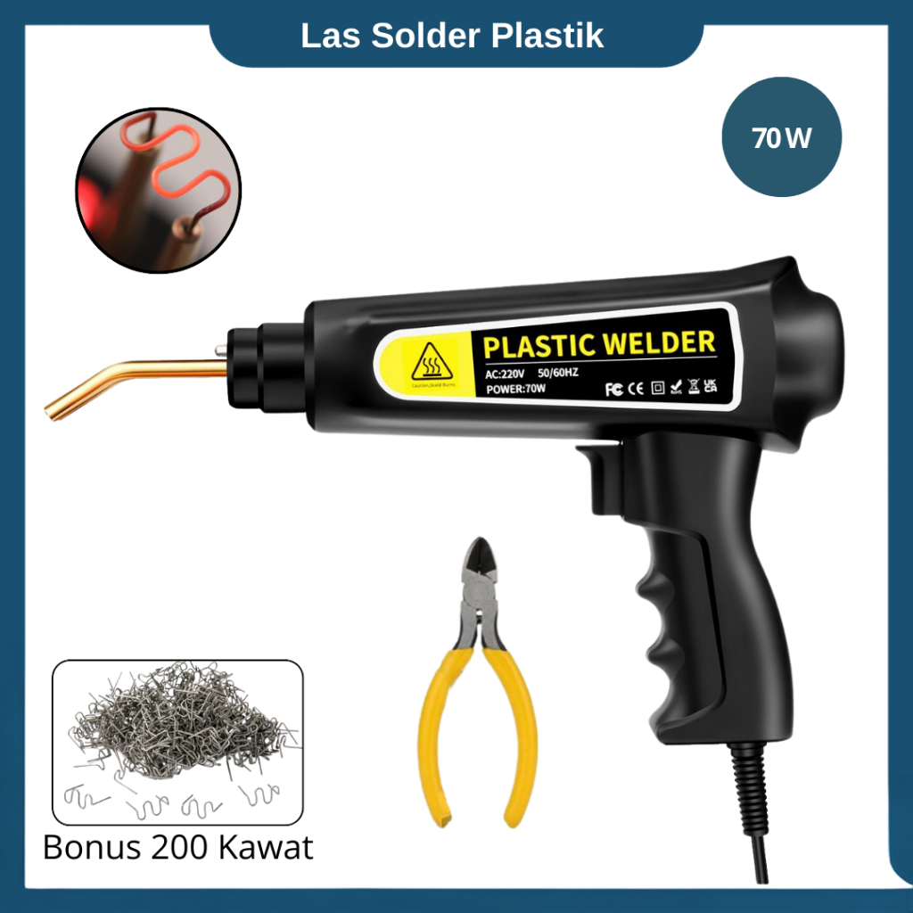BARU Las plastik solder las hot stapler 70 watt mesin las plastik bumper sambung plastik pecah