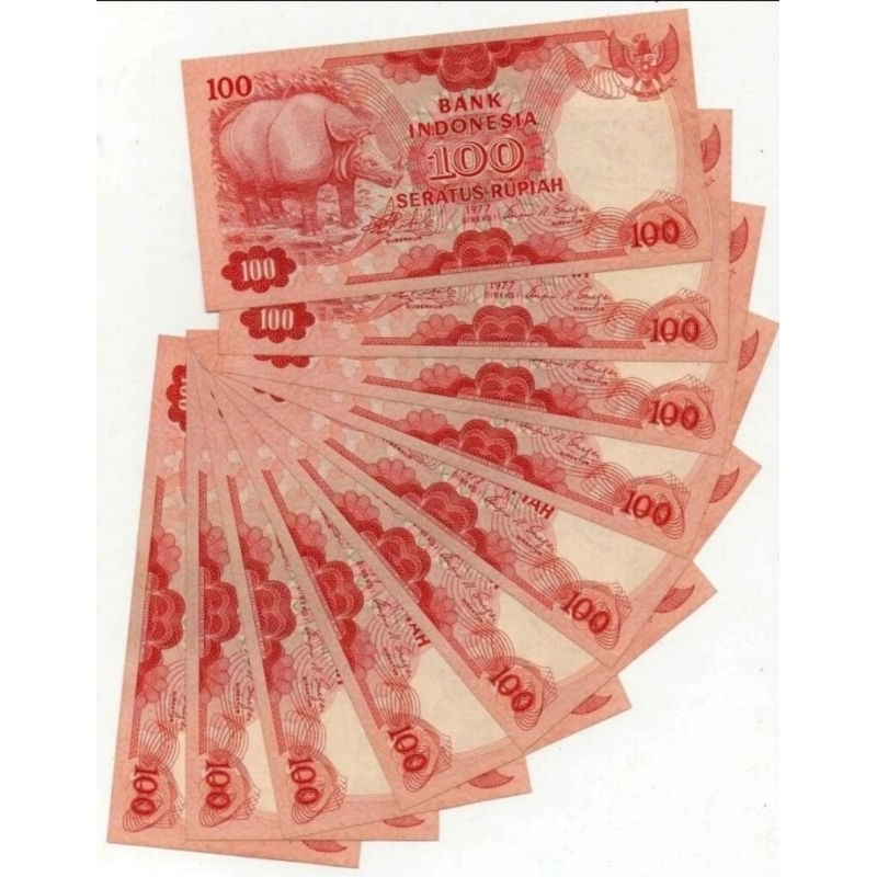 Uang Kuno 100 Rupiah Badak Tahun 1977