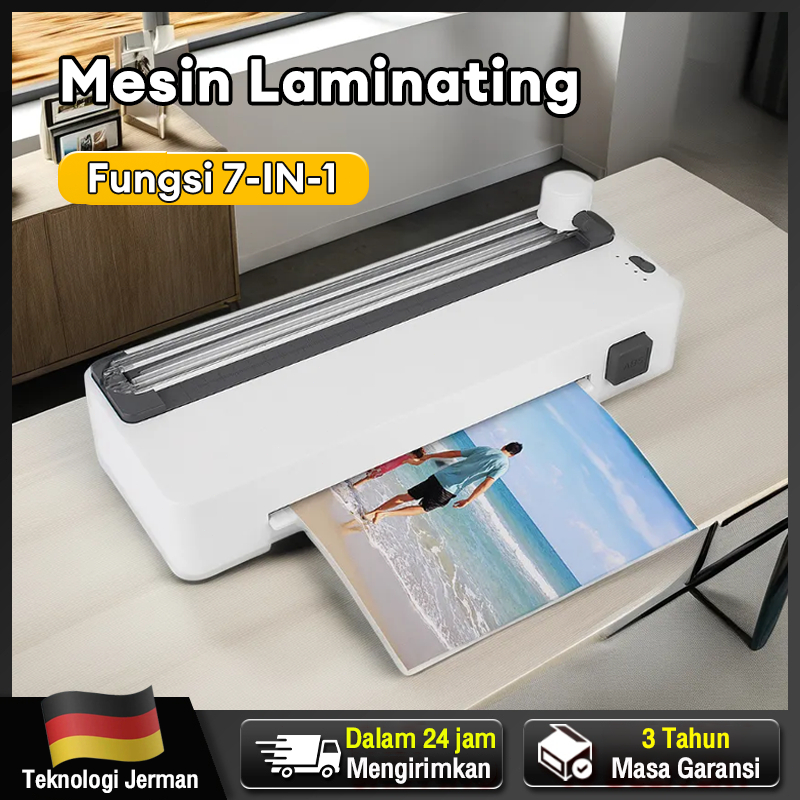 

REAIM 7 IN 1 Laminator Mesin Laminating（Bisa Laminating Panas dan Laminasi Dingin）KTP/Foto/Dokumen