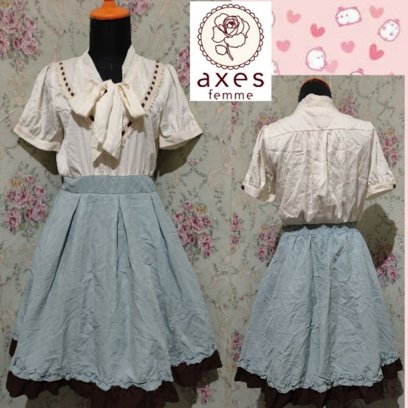 Axes femme white green dress