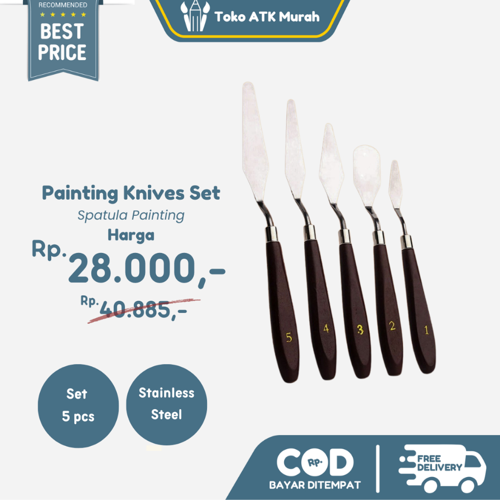 

Painting Knives Set Pisau Palet Scrapper Spatula Sculpturing Painting