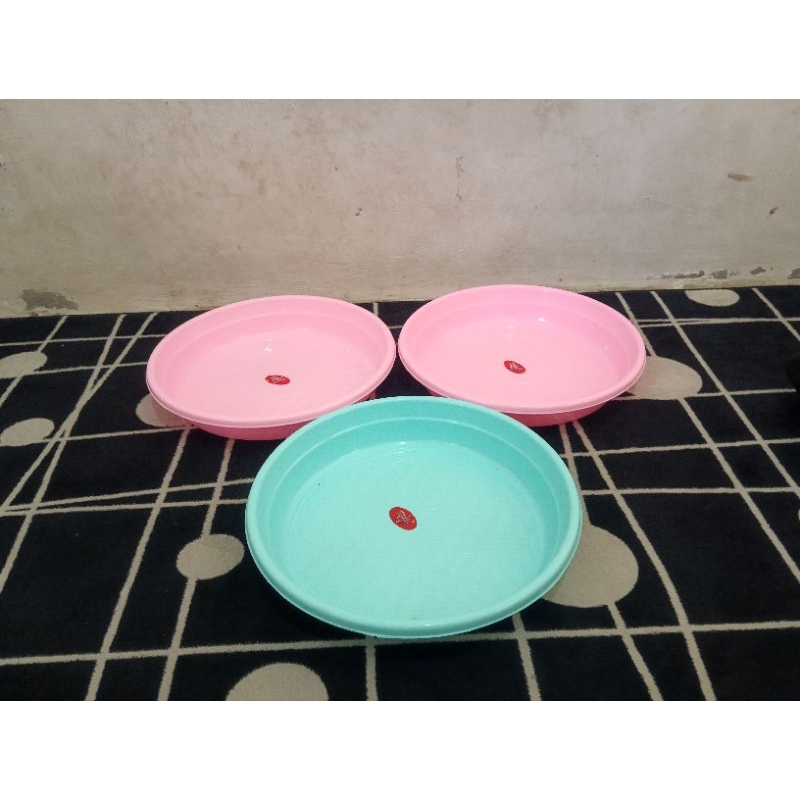 Nampan bulat/nampan plastik/nampan buah/nampan sayur diameter 30cm