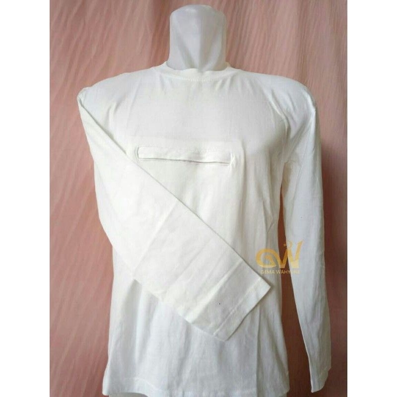 KAOS HAJI UMROH BAPAK RESLETING LENGAN PANJANG/KAOS BAPAK OBLONG HAJI UMROH SAKU RESLETING DADA EXCL
