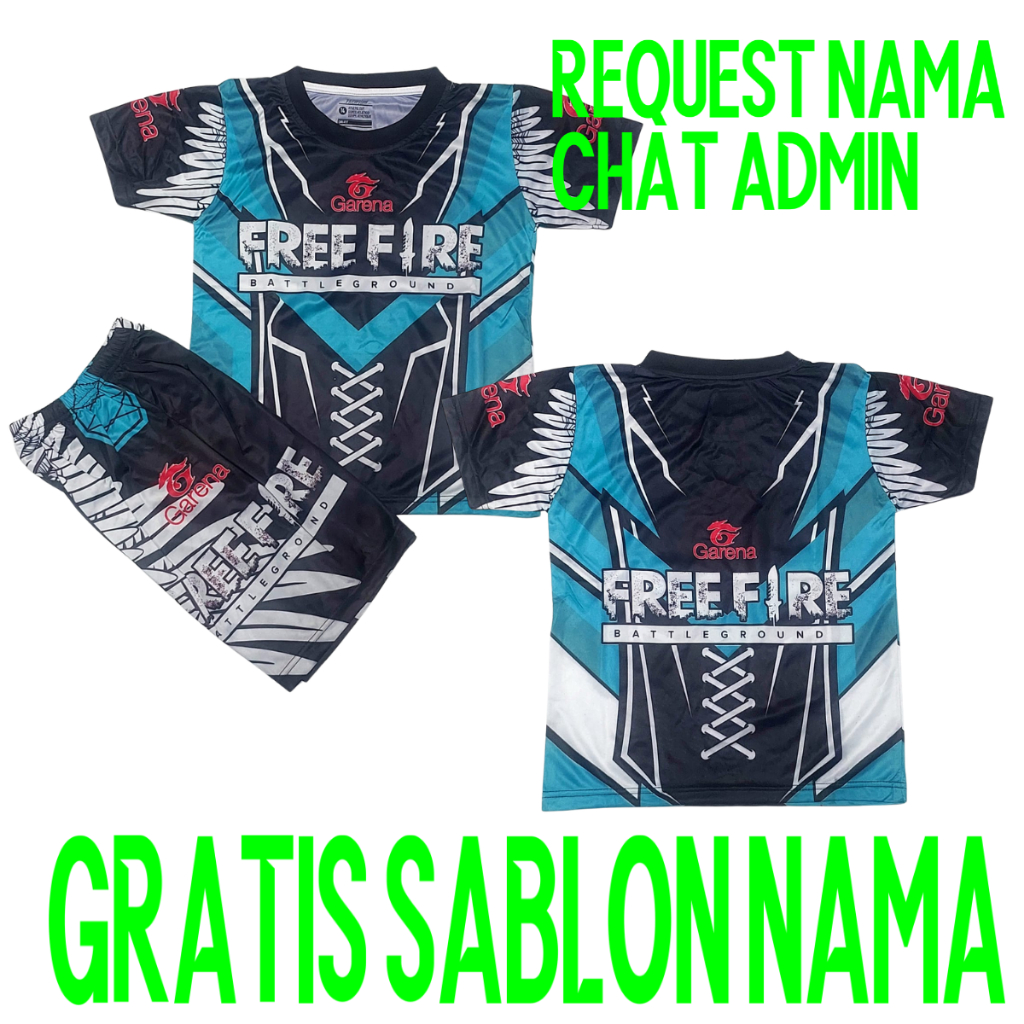 evos  free fire mobile legend setelan anak game squad evos size 4-20