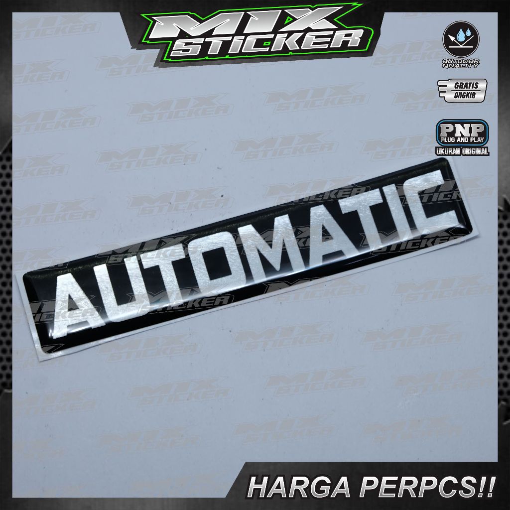 Emblem timbul Automatic kijang lgx / emblem mobil automatic / emblem kijang matic