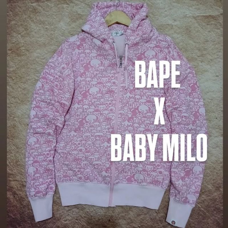 HOODIE ZIPER BAPE X BABY MILLO FULLPRINT SECOND PRELOVED