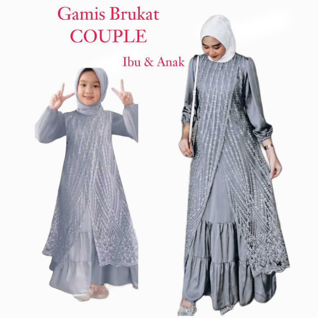 Gamis Mom and kids - Gamis Couple Ibu dan Anak - Gamis anak - Gamis Pesta Mewah - Gamis Couple Pesta