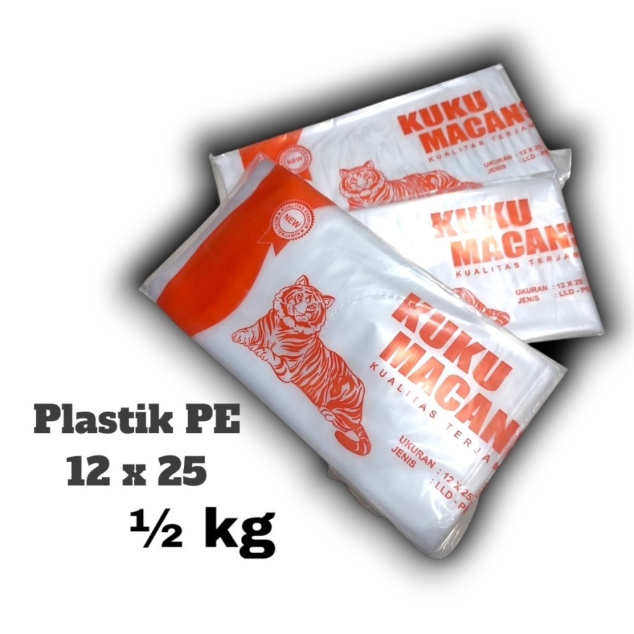 Plastik PE ½ kg / 0,5 kg ukuran 12 x 25 cm