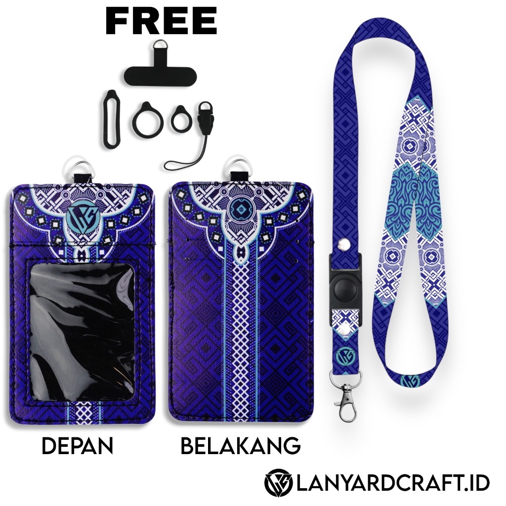 

Lanyard Craft Holder ID Card Kulit Printing UV Various type - Ethnic Series V1