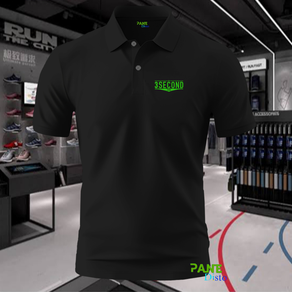 COD T-shrit POLO kerah 353 Text Neon Kaos Kerah Dewasa Shirt / Kaos Wangki Pria Polo Unisex