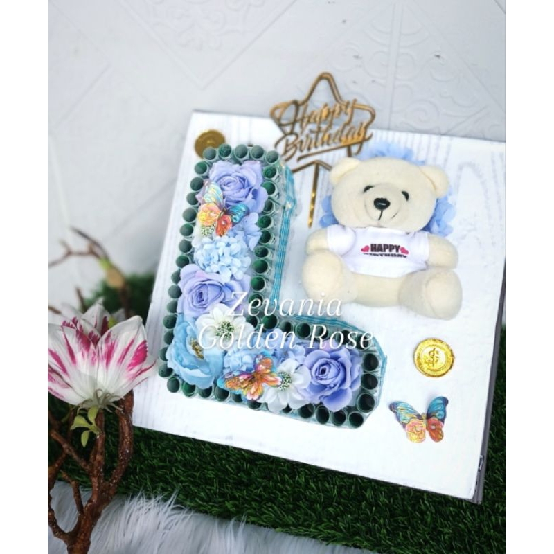 Money Cake angka/hurus asli