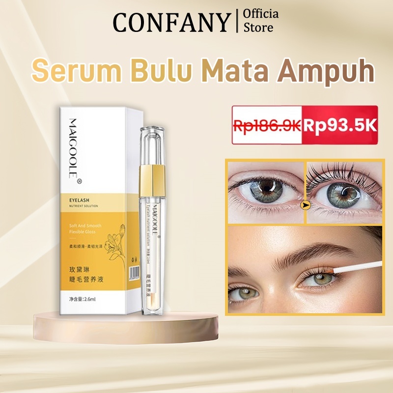 CONFANY Serum Penumbuh Bulu Mata Serum Bulu Mata Ampuh Dan Cepat Pemanjang Bulu Mata Penebal Bulu Ma