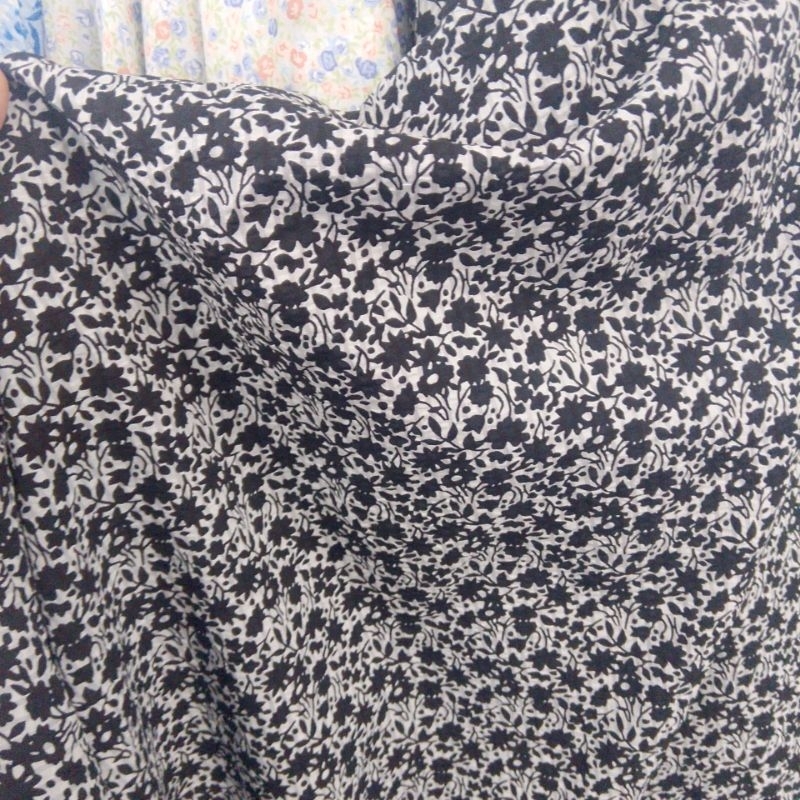 kain katun crinkle motif - kain crinkle premium - kain crinkle motif - lq