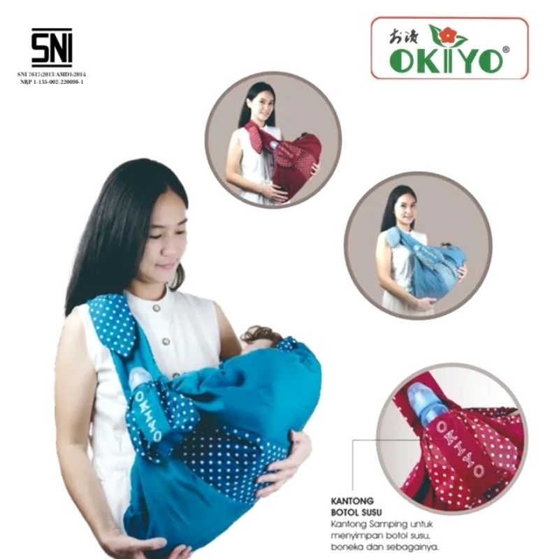 Gendongan Bayi Samping Okiyo G-777 - Gendongan Bayi Dengan Tempat Botol Susu - Perlengkapan, Hipseat