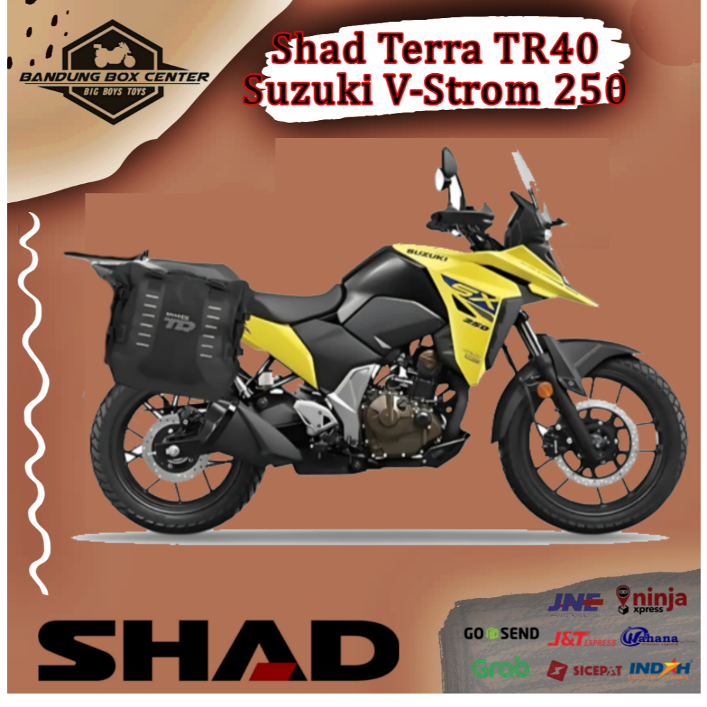 Paket SideBag Shad Terra TR40 Tas Shad Terra TR 40 Suzuki V Strom 250 Side Bag Shad Terra TR40 VStro