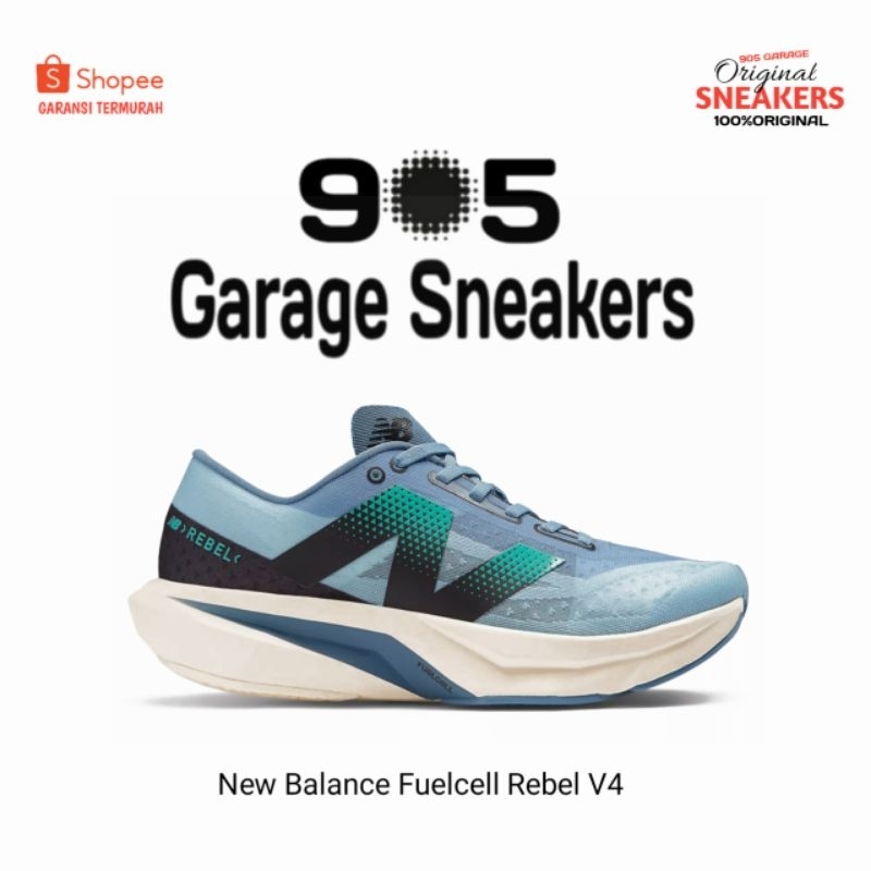Sepatu New Balance Fuelcell Rebel V4 Heron Blue Original