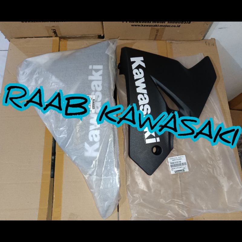 cover fering bawah hitam dof stiker set ninja 250 rr mono original kawasaki