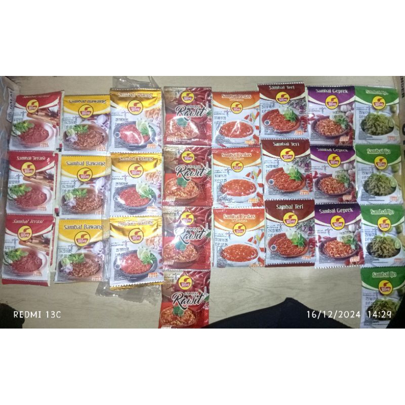 

Aneka Sambal Finna Sambal Uleg Sachetan siap makan Sambal terasi Finna | Kios Zulaikha