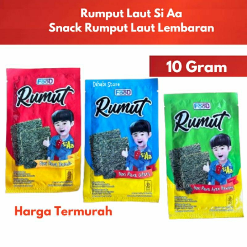 

Rumut Si Aa Snacks Rumput Laut Lembaran Nori Cemilan Seaweed Kering Rans Food