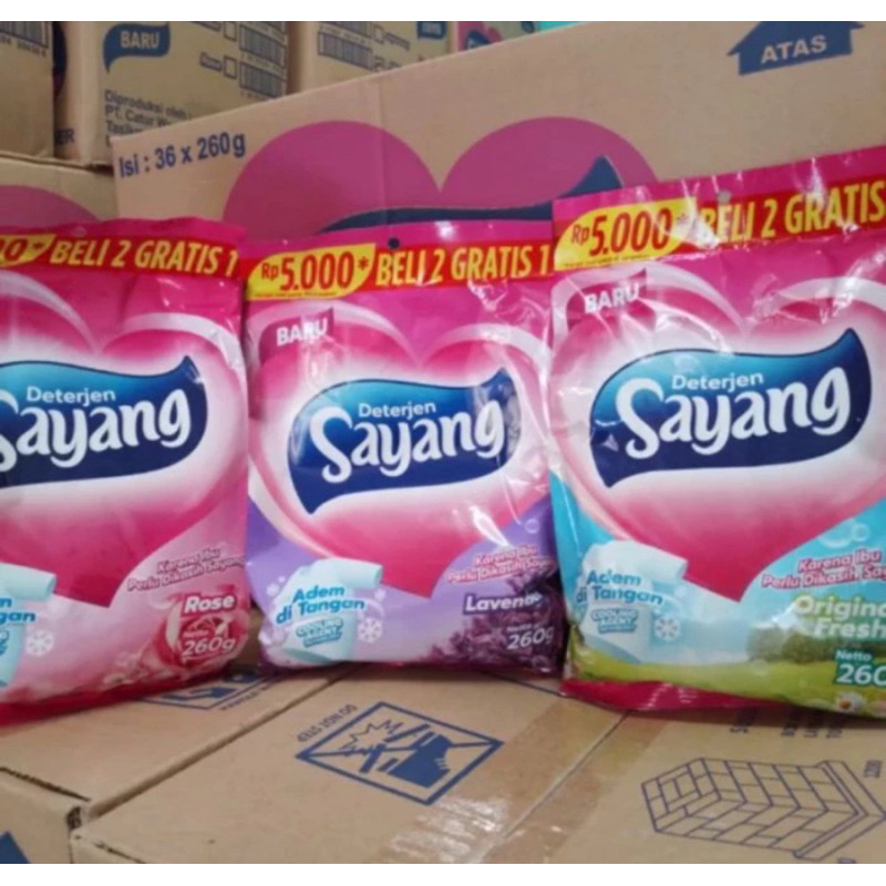 Detergent Sayang 1 Dus 260gr isi 24 pack