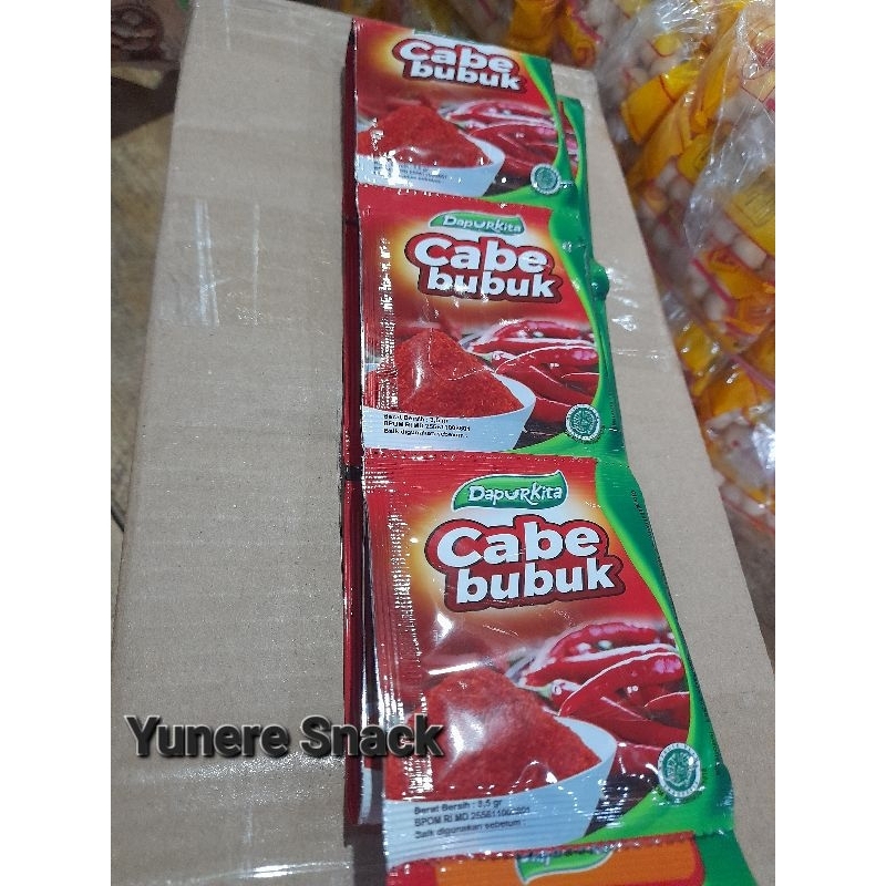 

Cabe Bubuk DapurKita 1 Renceng 12 Sachet
