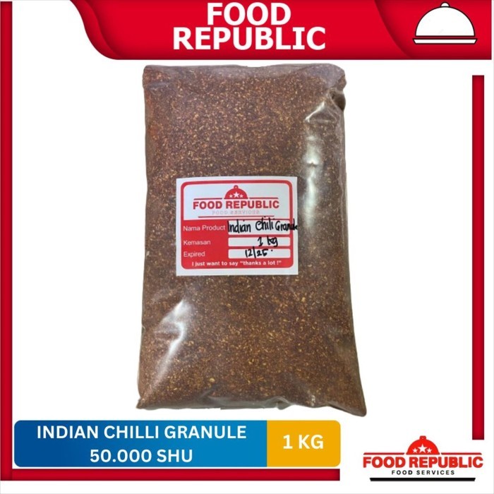 

Chili Granule 1 KG Cabe Bubuk India Halal Chilli Granules Extra Pedas