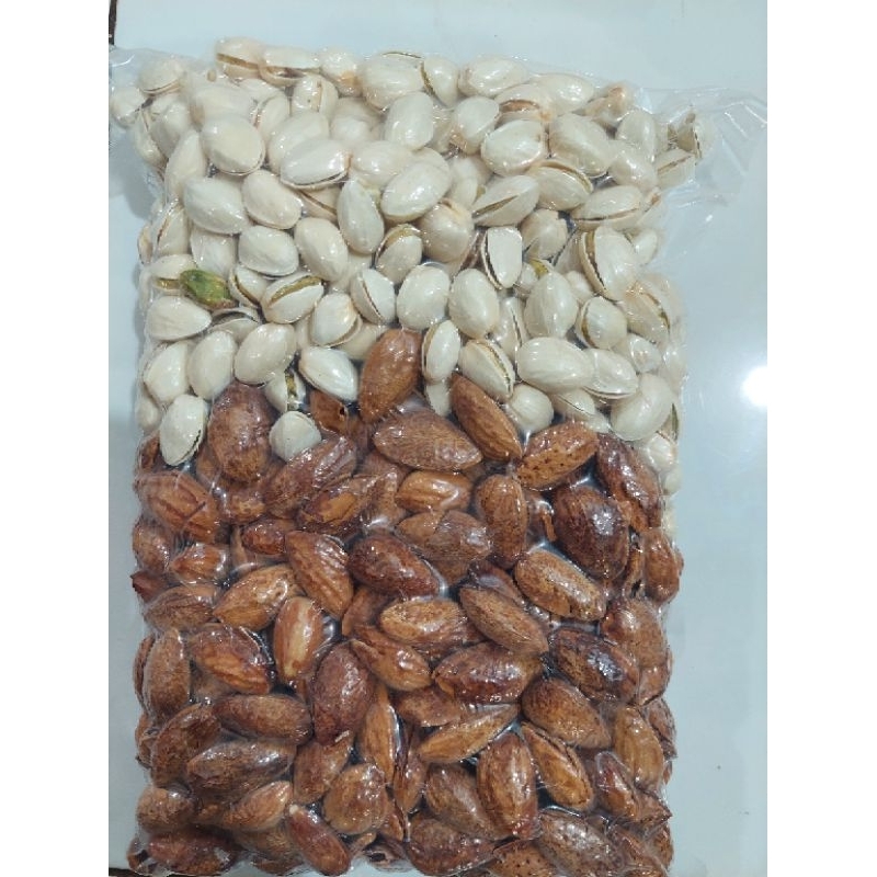 

Mix Almond Cangkang Dan Pistachio Cangkang Kemasan 1kg