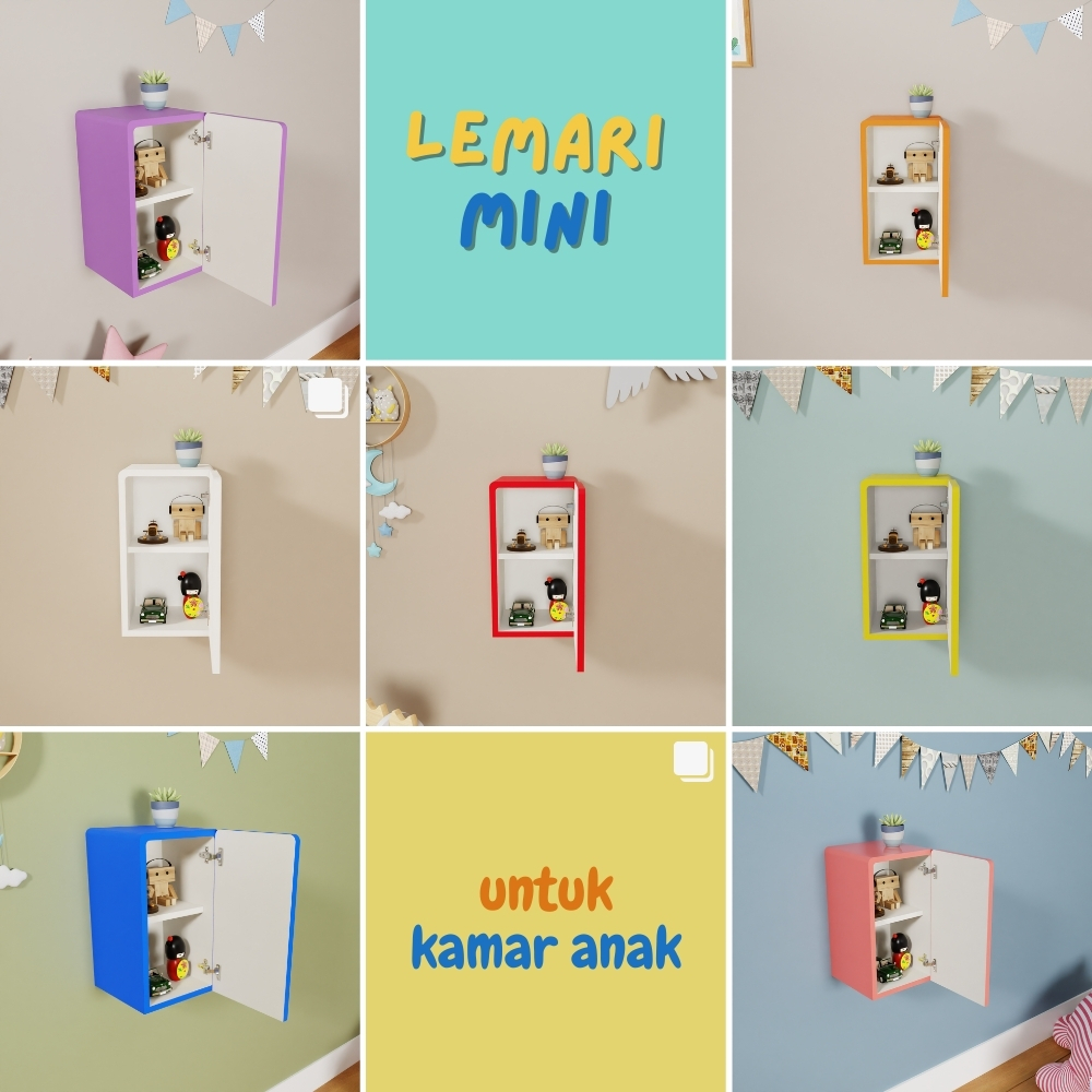 Adapta - Lemari Kecill Tempel dinding minimalis - Lemari Gantung Dinding Kamar Anak - LEMI-C3