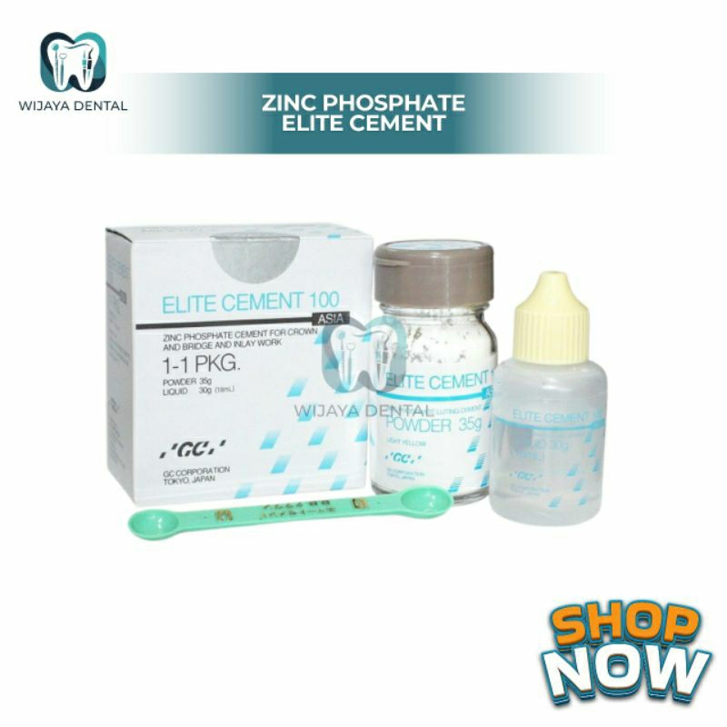 DENTAL GC ELITE CEMENT MINI PACK ZINC PHOSPHATE ELITE CEMENT / ZINC FOSFAT PHOSPAT LEM CROWN GIGI PA