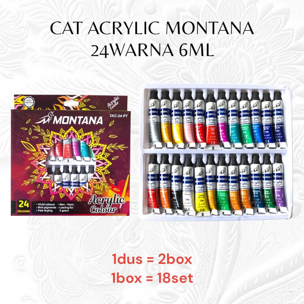 

CAT ACRYLIC COLOR 24 WARNA TAC-24 PT (24 warna 6 ml)