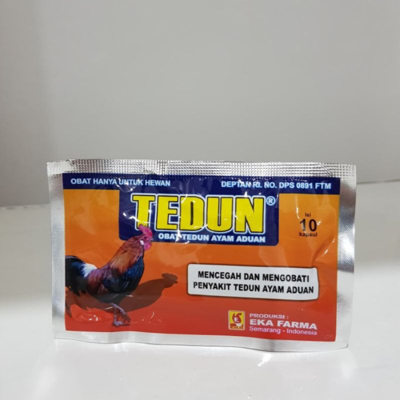 TEDUN 10 KAPSUL EKA FARMA OBAT AYAM ADUAN TURUN URAT AYAM PINCANG OBAT KAKI AYAM TURUN URAT BENGKAK