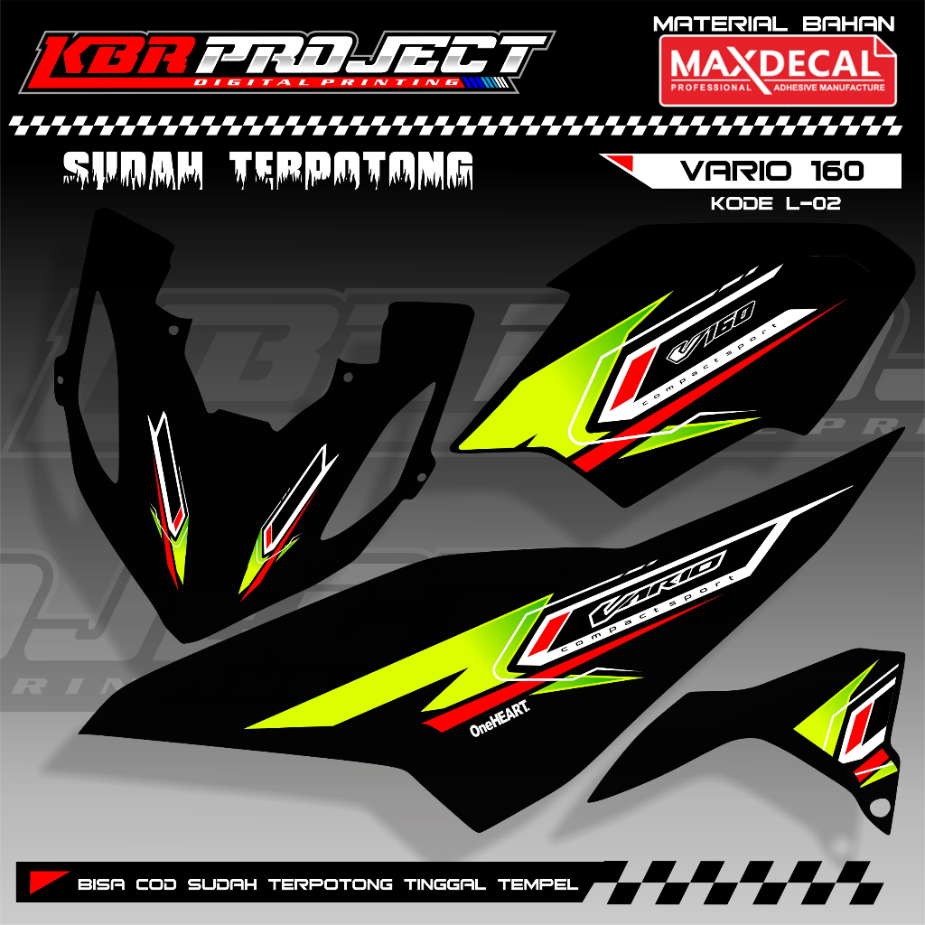 Decal Sticker Striping Variasi Vario 160 Honda Vario 160 New Vario 160 Honda Click 160 - Decal Semi 