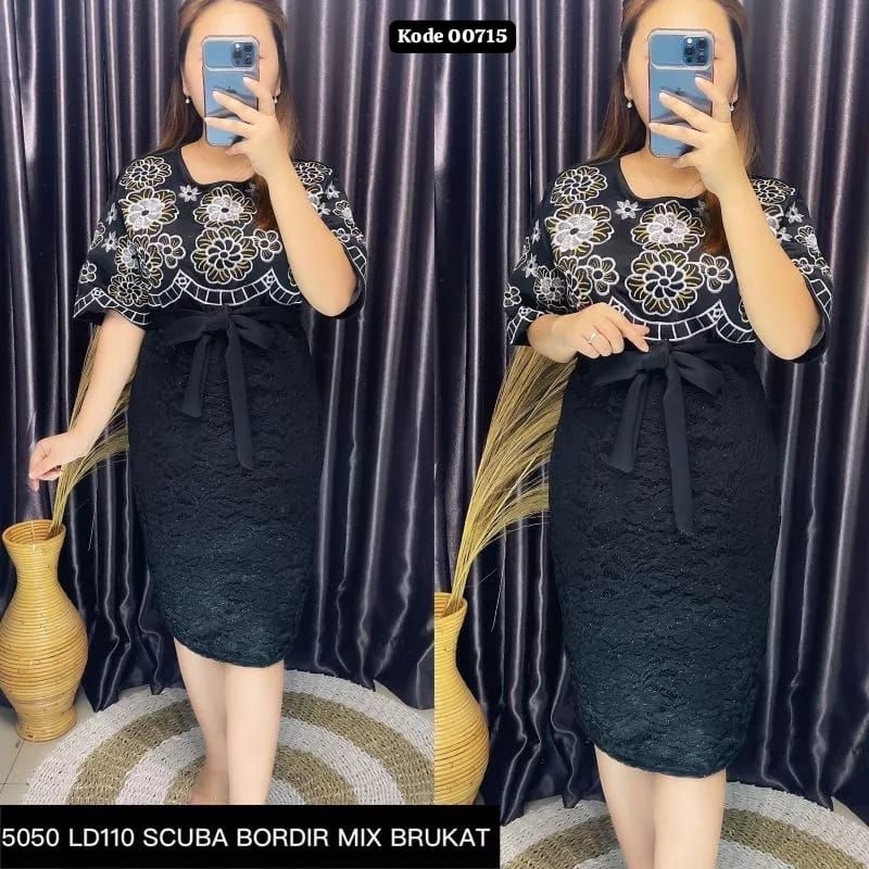 DRES NATAL BANGKOK | DRES KONDANGAN BRUKLAT | DRES KATUN IMPORT PREMIUM