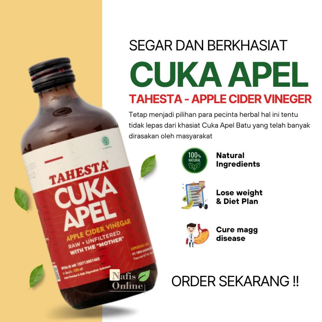 

TAHESTA - Cuka Apel Apple Cider 320ml 100% Original