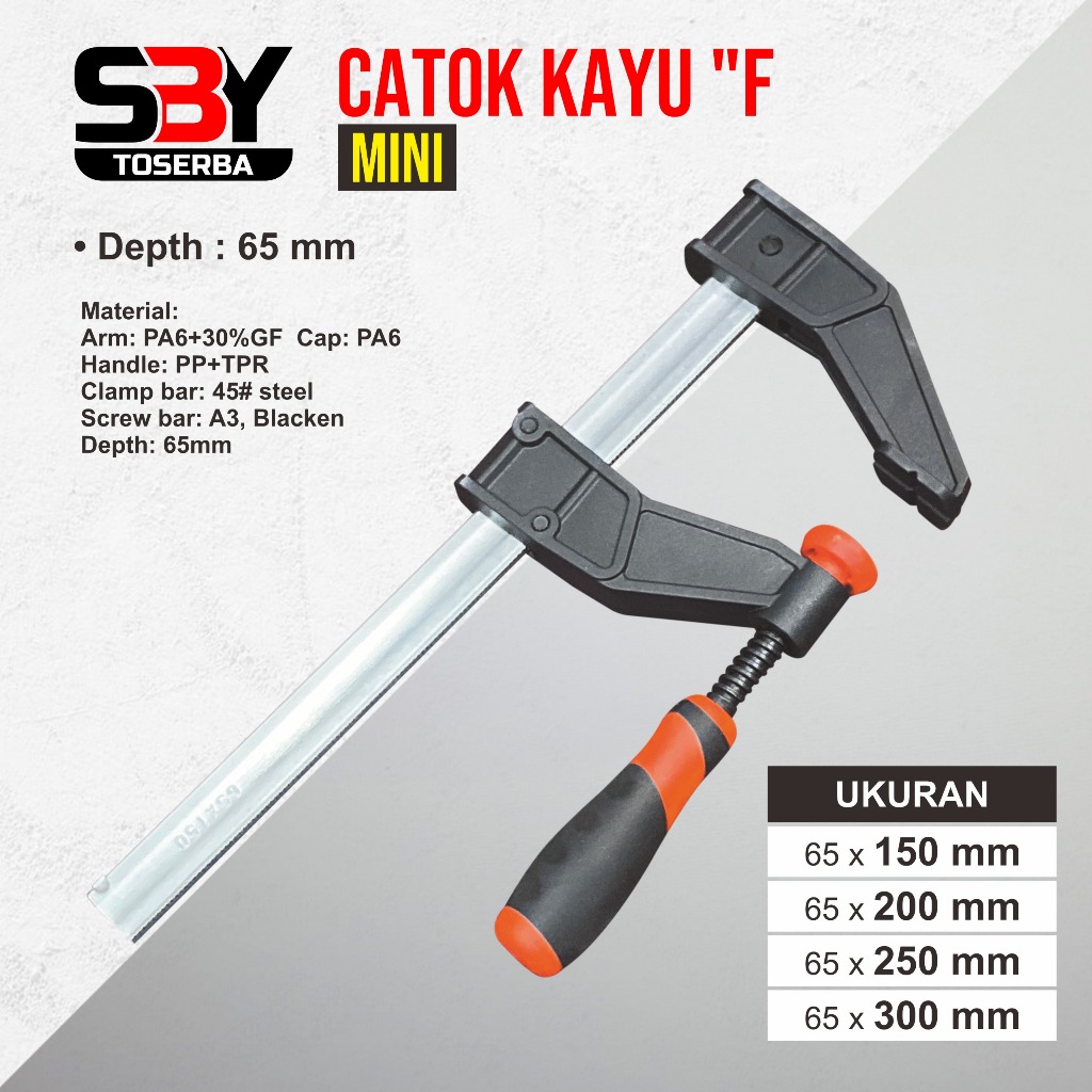 Catok Kayu F Mini ALDO / Penjepit Kayu F Mini ALDO