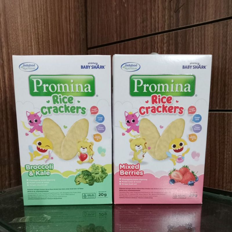 

Promina Rice Crackers 20g - Mixed Berries/Broccoli & Kale