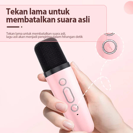 HOT PRODUCT COD Speaker Karaoke Mini Speaker Bluetooth Karaoke Salon Karaoke 2 Mic Set Portable