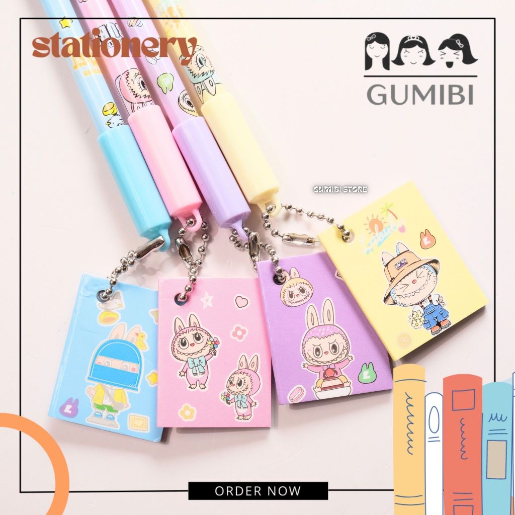 

PULPEN GANTUNGAN BUKU LABUBU PEN GANTUNG LABUBU NOTEBOOK MINI BOLPEN PENA GEL LABUBU LUCU TERMURAH