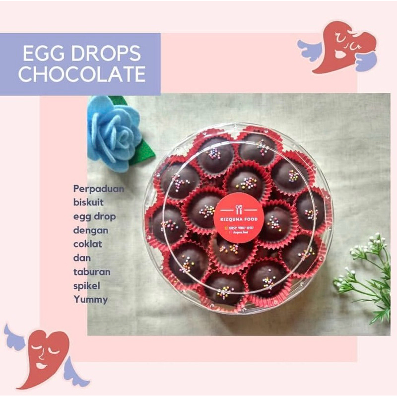 

Kue Kering Egg Drops Chocolate